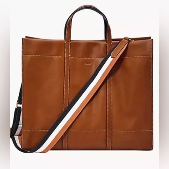 Fossil Carmen Leather Tote - Picture 1 of 16